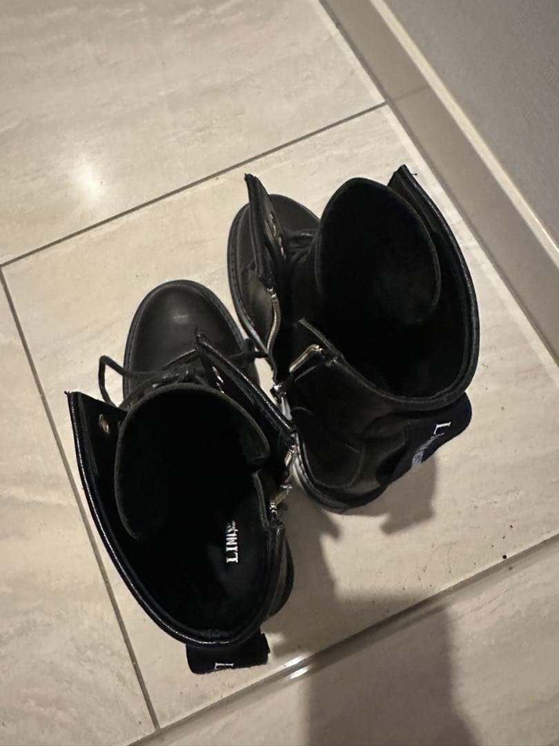 ミハラヤスヒロ×リミフゥ ブーツ レースアップ インヒール レザー ショート