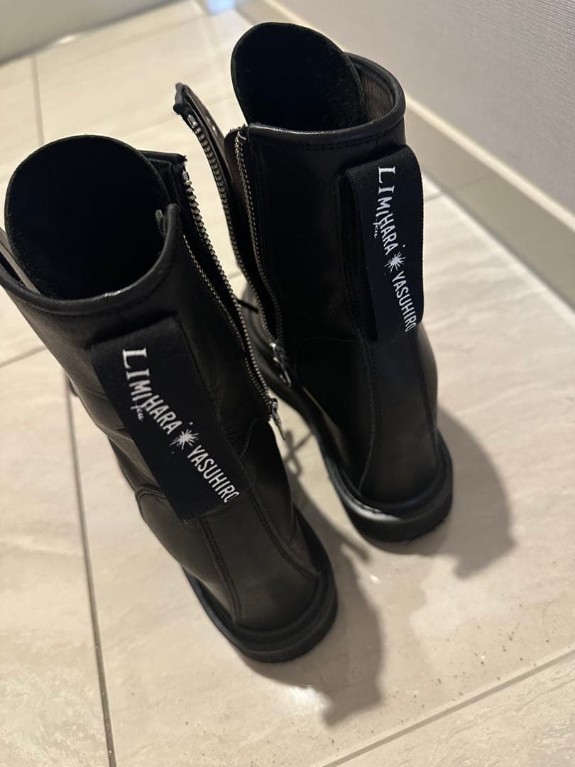 ミハラヤスヒロ×リミフゥ ブーツ レースアップ インヒール レザー ショート