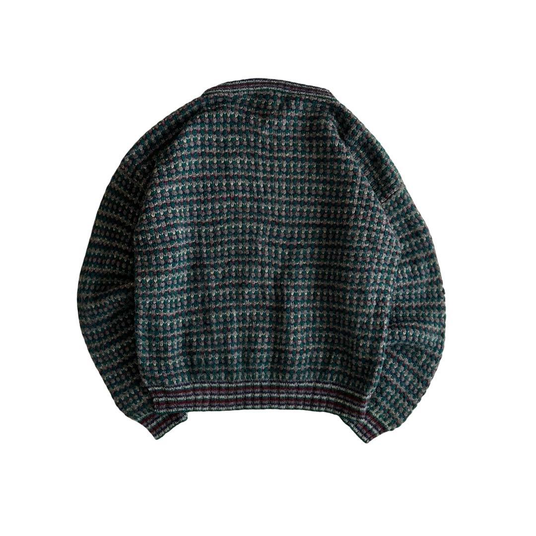 【希少】80s エディーバウアー ポップコーン シェットランドウールニット L