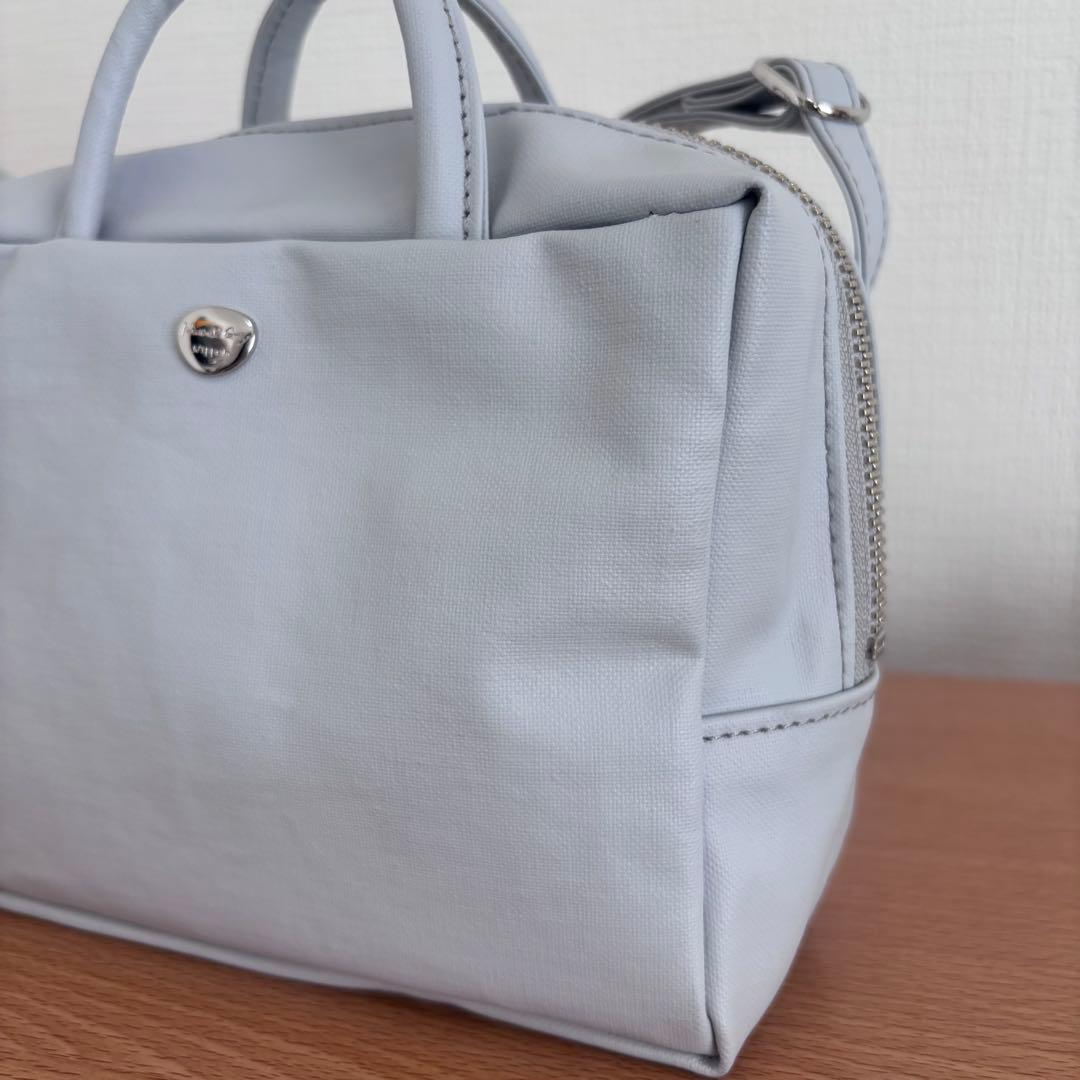 deuxC ドゥ・セー　ライトポシェットバッグ　シルバー　ホワイト　2way