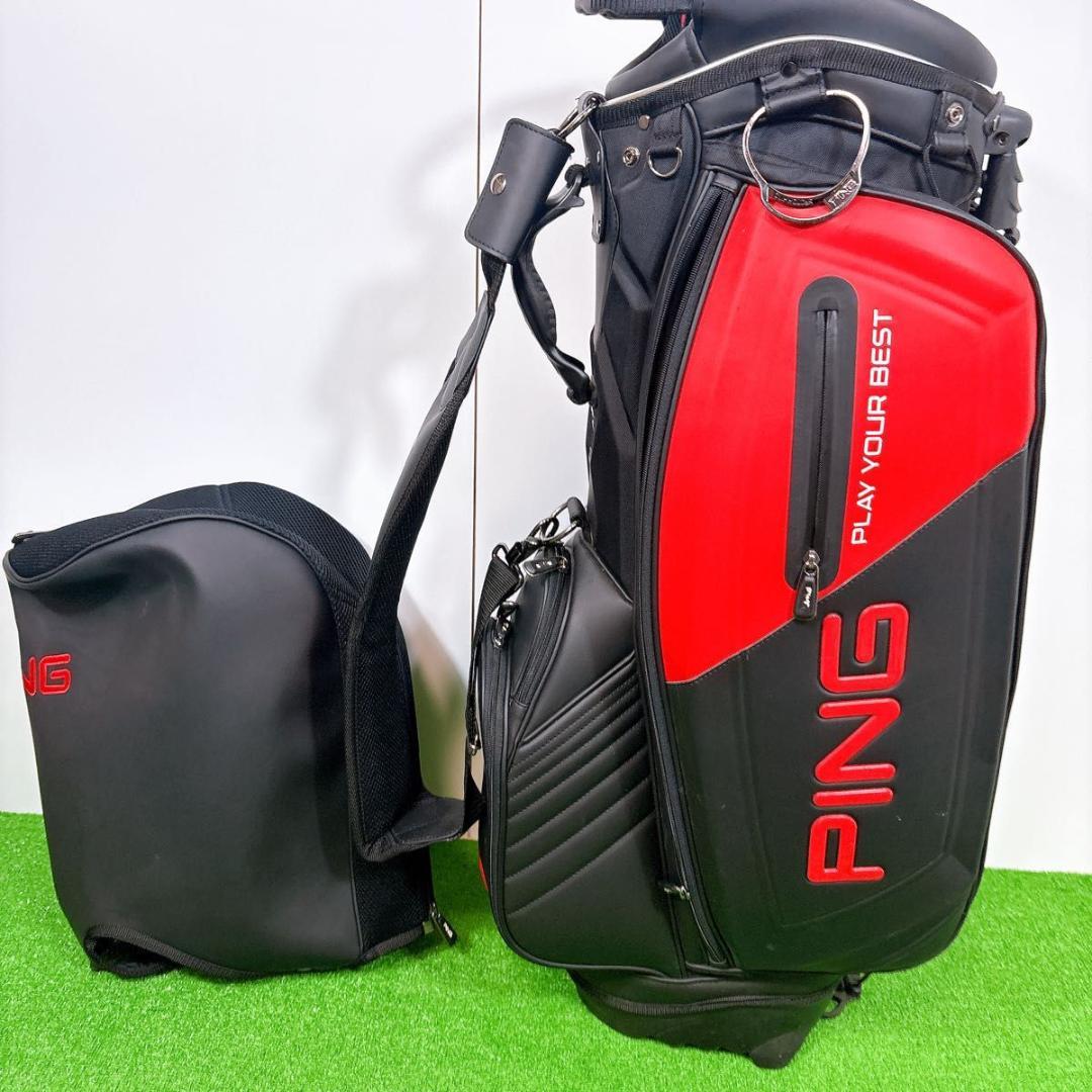 Ping ピン　スタンドタイプ　キャディバッグ　レッド　ブラック