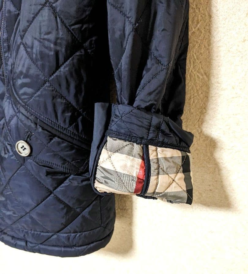 バーバリー　キルティングジャケット　ノバチェック　中綿コート　150　美品