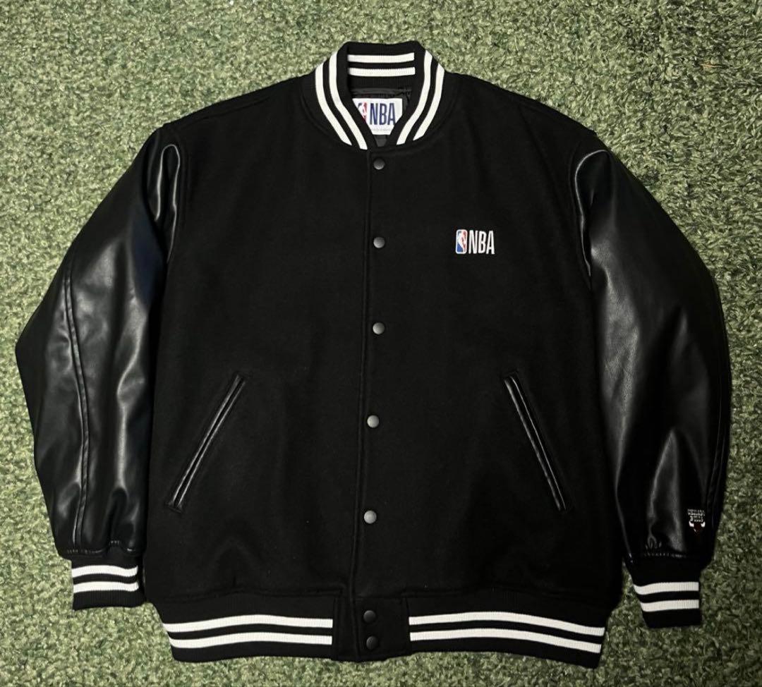 お*す様 bulls ブルズ　NBA スタジャン　ブラック　M L