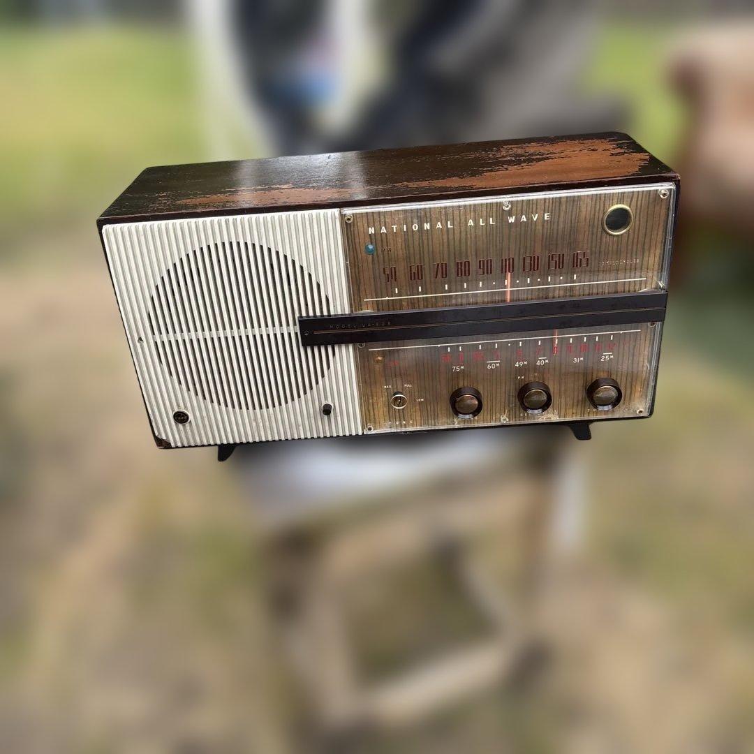 昭和レトロ　ナショナル　真空管ラジオ　ヴィンテージ　アンティーク