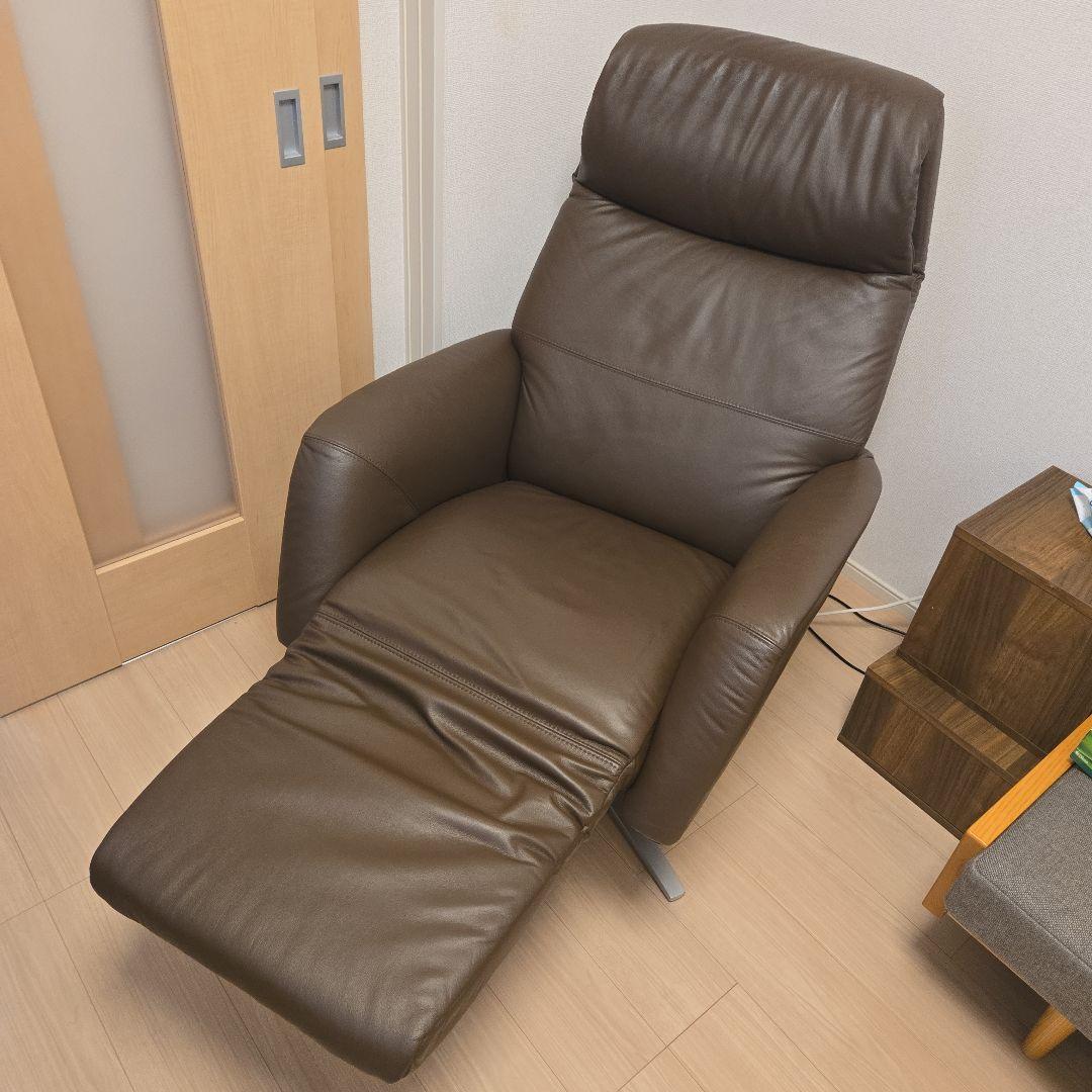 ブラウン レザー リクライニングチェア