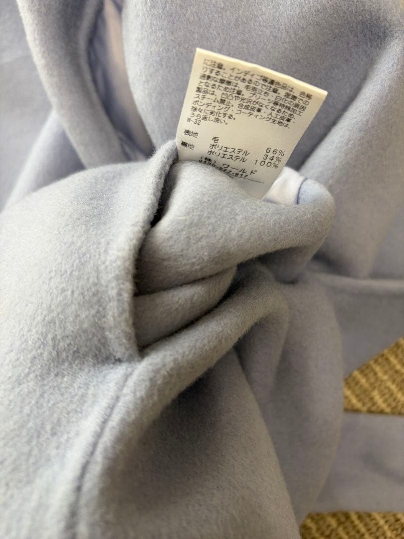 クードシャンス☆新品リバーミドルウールコート36