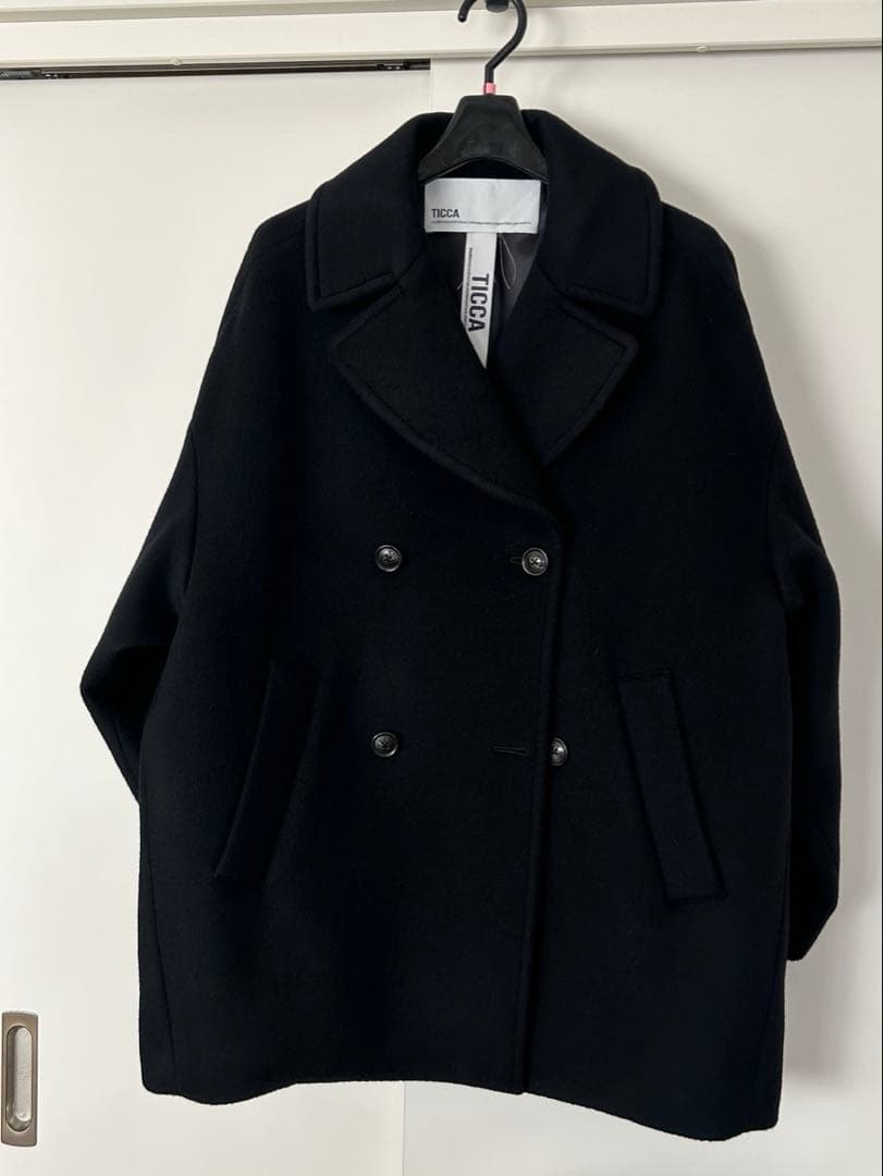 未使用　今季TICCAティッカ　ピーコート　ベイクルーズ　ブラック2025製