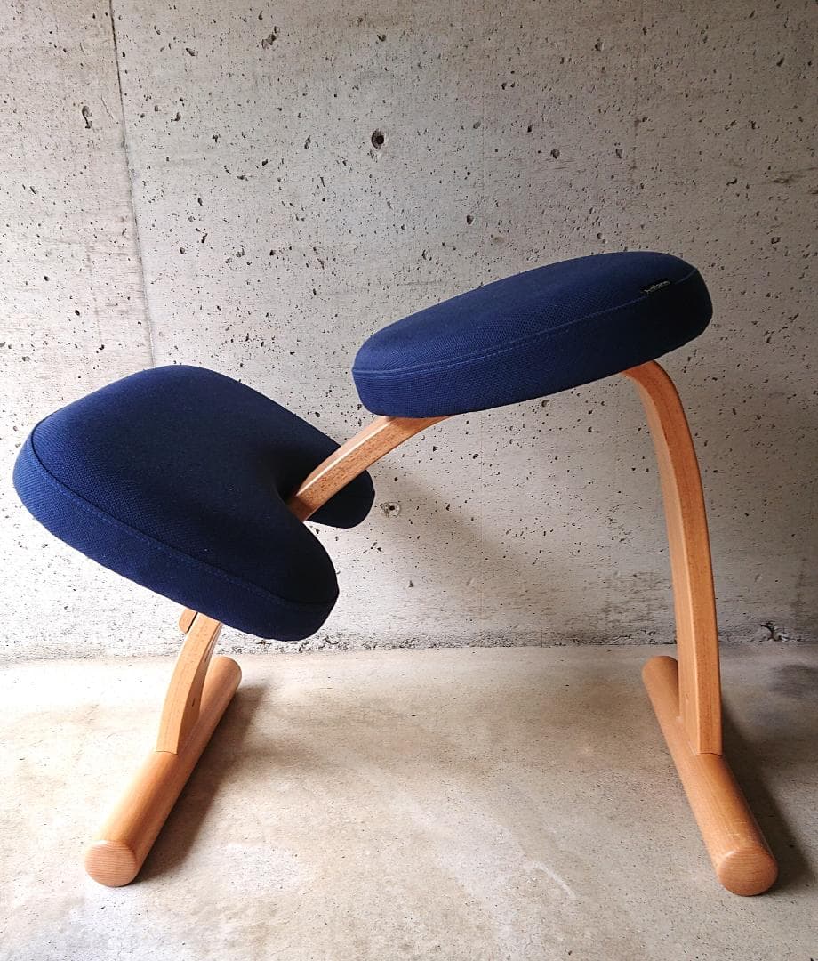 【美品】サカモトハウス バランスチェアイージー 　ブルー