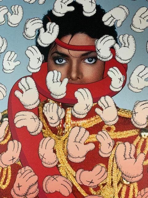 限定品 カウズ 額装済/Michael Jackson ON the Wall