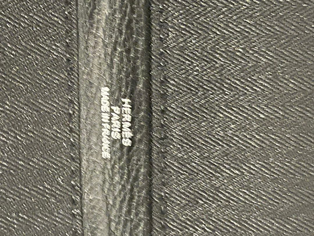 エルメス　ネクタイケース　レザーブラック