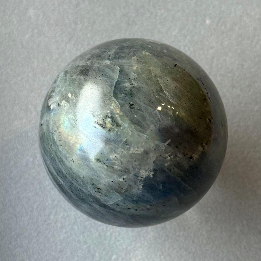 ラブラドライト　スフィア　ライトブルーシラー　マダガスカル産　天然石