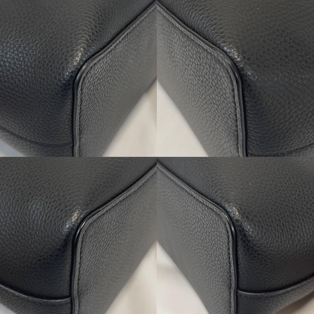 【極美品】コーチ 1011 スモールタウン 2wayバケットバッグ レザー 黒