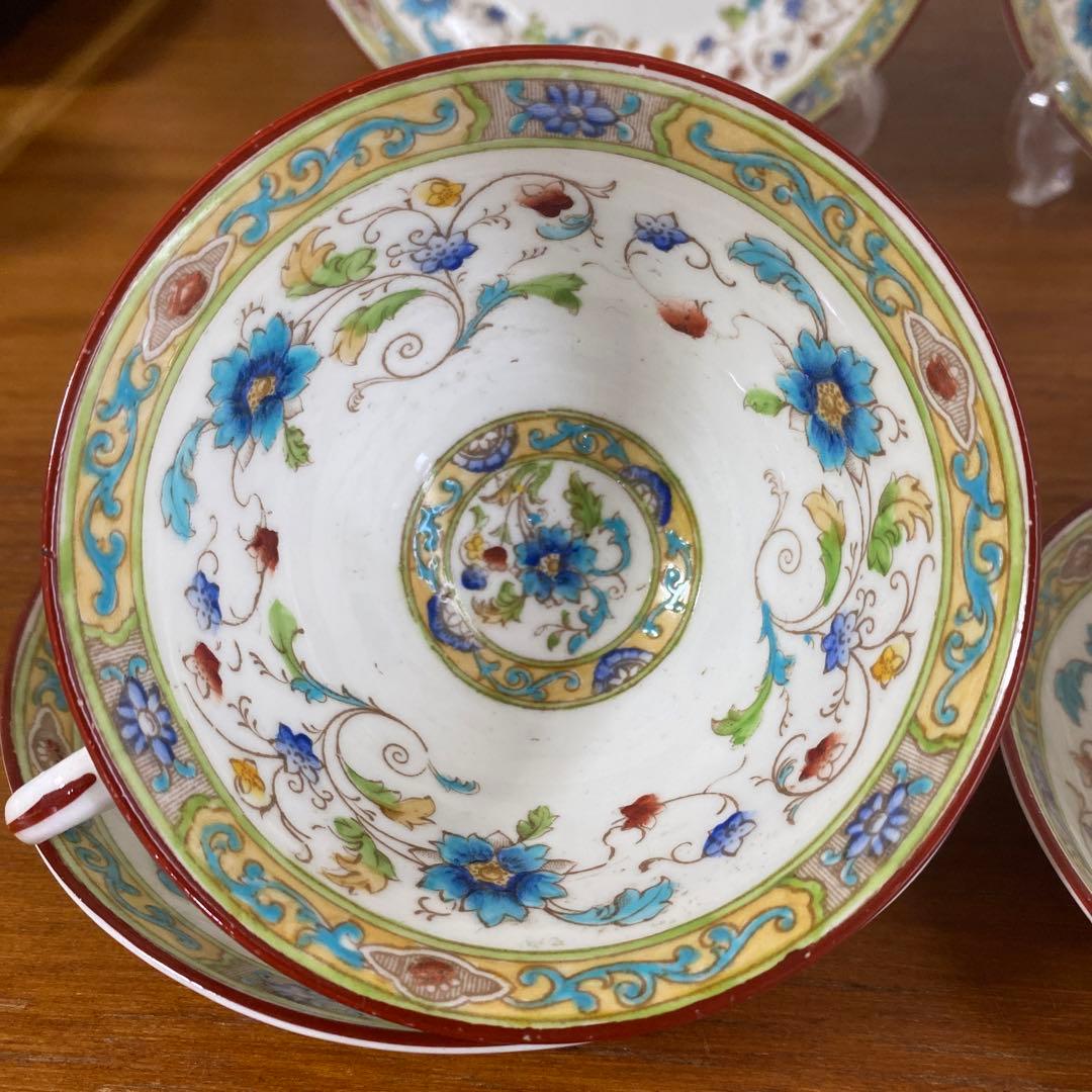 英国　ロイヤルチェルシー　テニスン　カップソーサー　シノワズリ