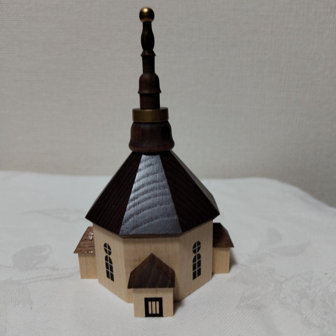 ドイツ製　木製　クリスマス飾り　教会、聖歌隊、モミの木