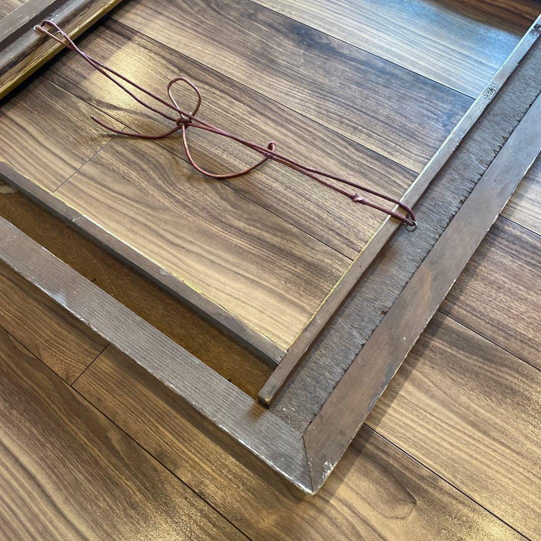 大型木製額縁　アンティーク　フレーム