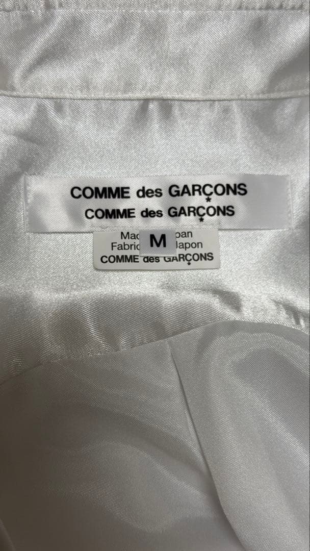 【25SS】コムデギャルソンコムデギャルソン 変形シャツ ホワイト 白 Mサイズ