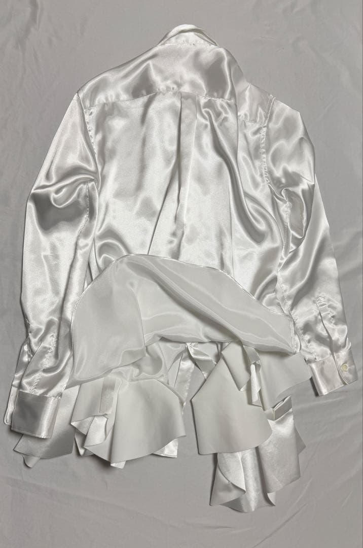 【25SS】コムデギャルソンコムデギャルソン 変形シャツ ホワイト 白 Mサイズ