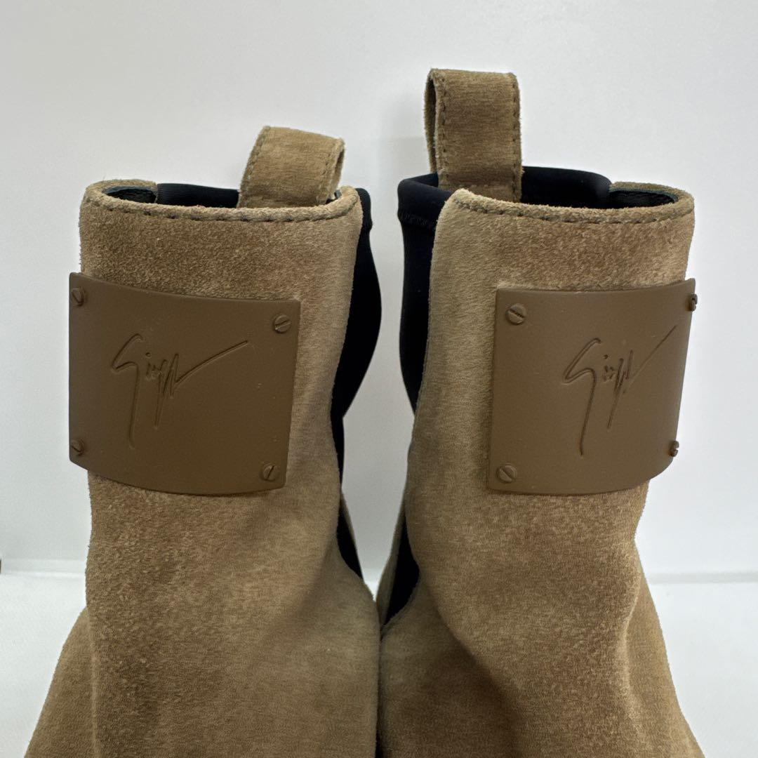 美品 GIUSEPPE ZANOTTI サイドゴアブーツ 42 イタリア製 本革