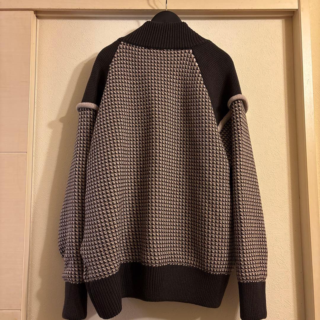 LVメンズ ニット ジャンパー ボタンコットンブレンドブルゾン 新品未使用