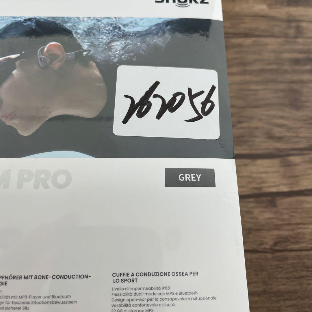 262056 Shokz OpenSwim Pro骨伝導イヤホン 水泳用グレー