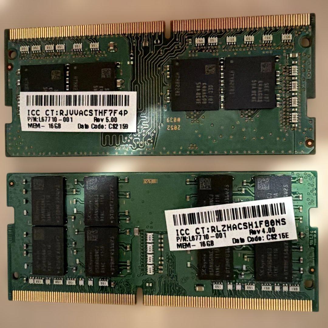 PC メモリ　16GB 2枚セット　32GB