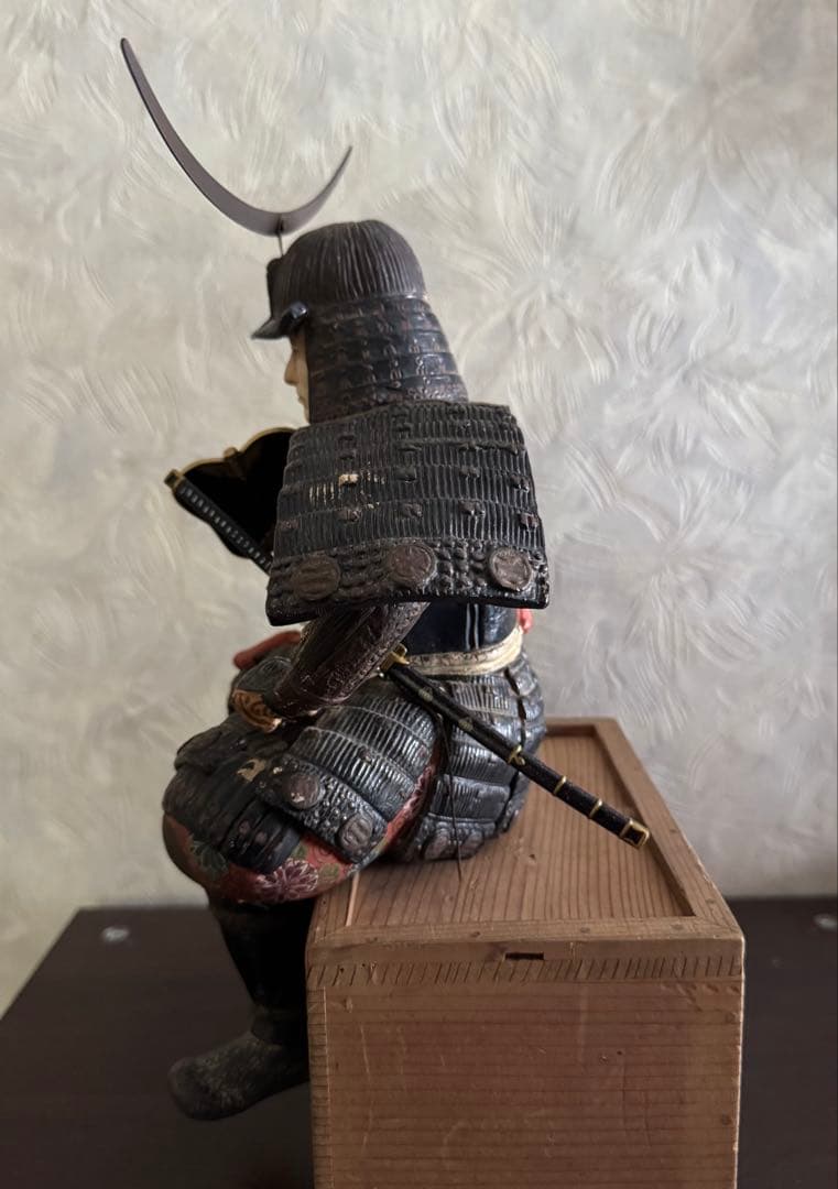 伊達政宗公塑像　大正期頃　博多人形