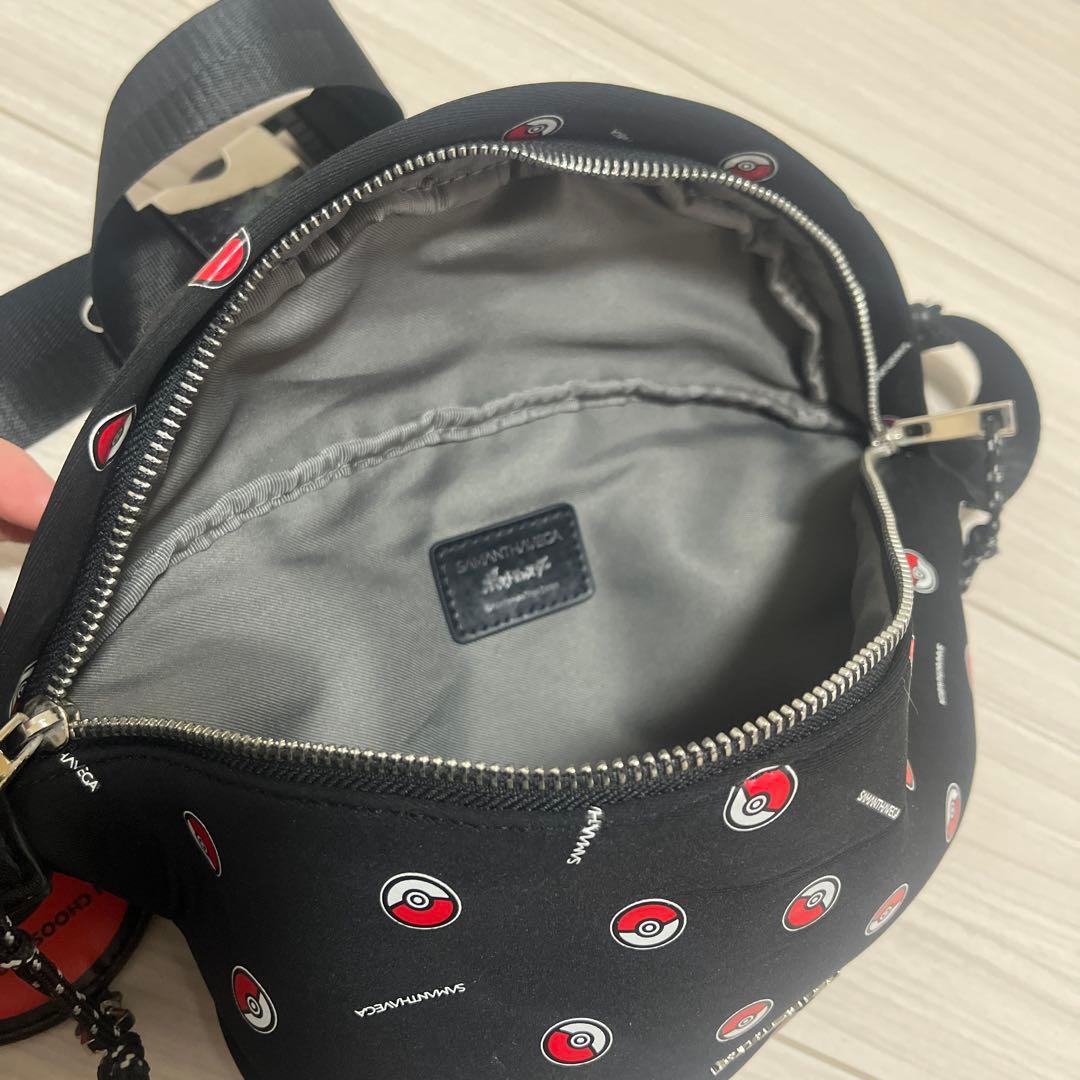 美品　サマンサベガ　ポケモン　ウェストポーチ　黒　モンスターボール柄