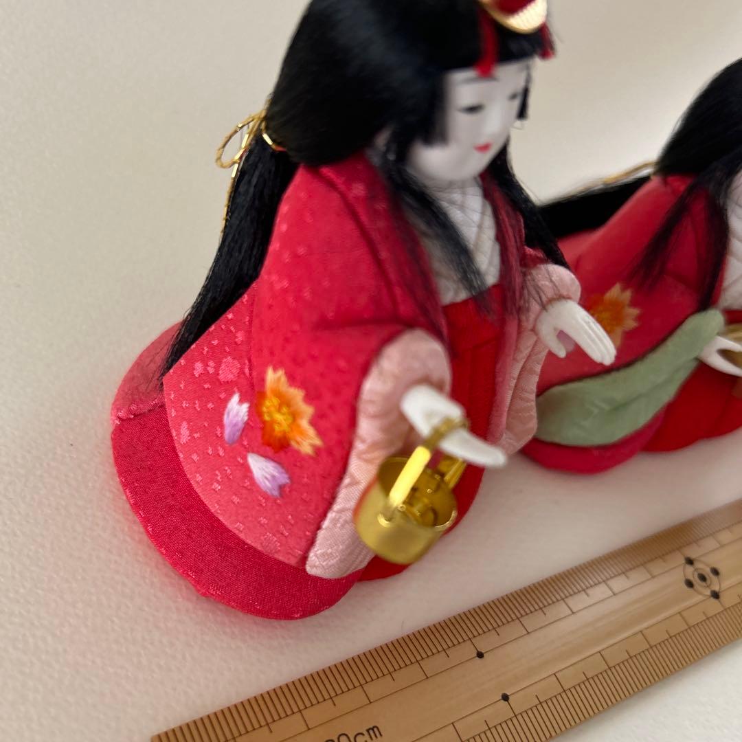 木目込み　雛人形　三人官女　ミニ　刺繍