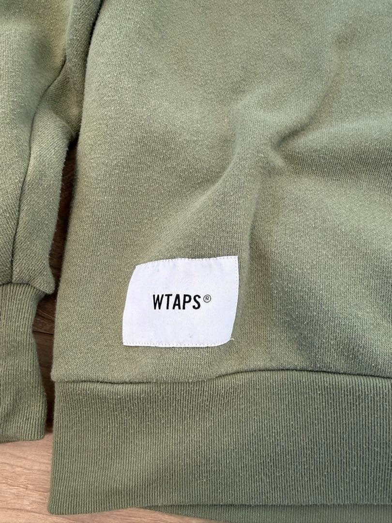 WTAPS オリーブグリーン クルーネック トレーナー