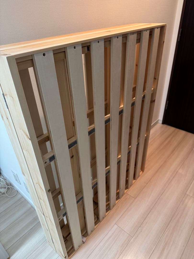 すのこベッド　折り畳みベッド　セミダブル 即購入○