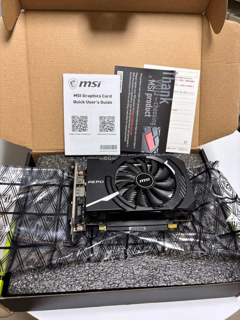 MSI グラボ GTX1650 AERO ITX 動作確認済み