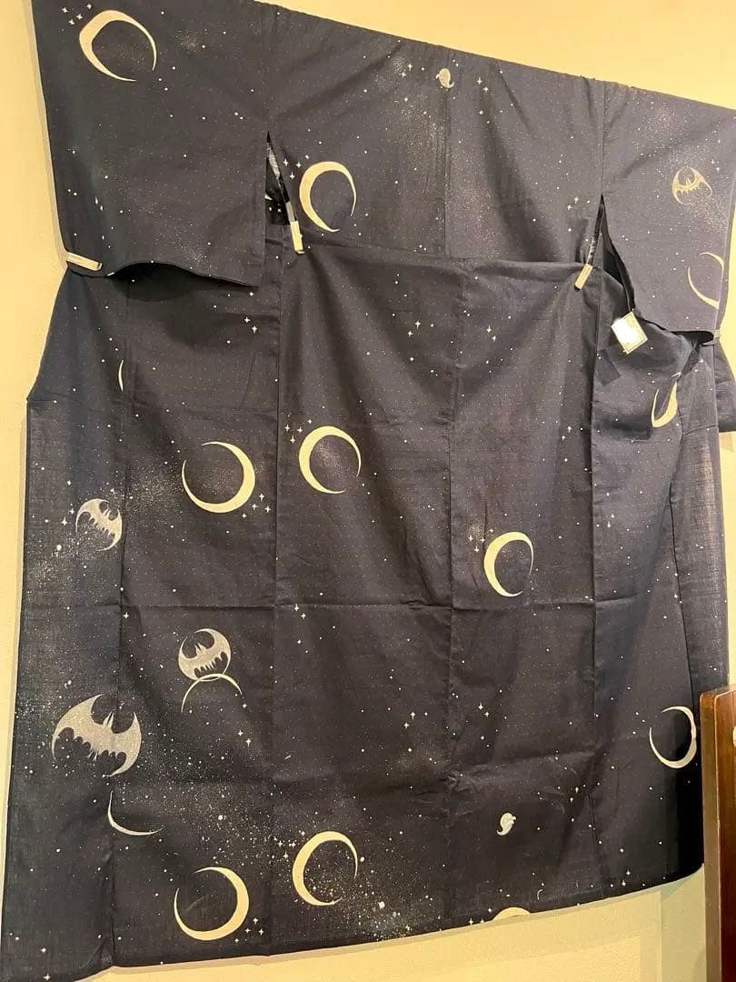 浴衣　蝙蝠　お化け　夜空　フリーサイズ　桜柄小紋セット