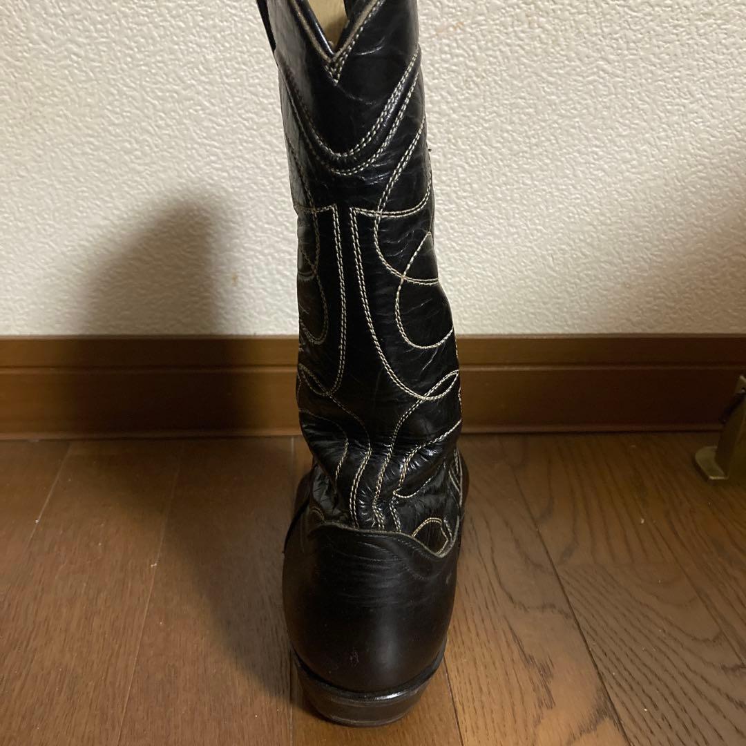 え*だ様 トニーラマ　レザー ウエスタンブーツ　ブラック used品　ヴィンテー