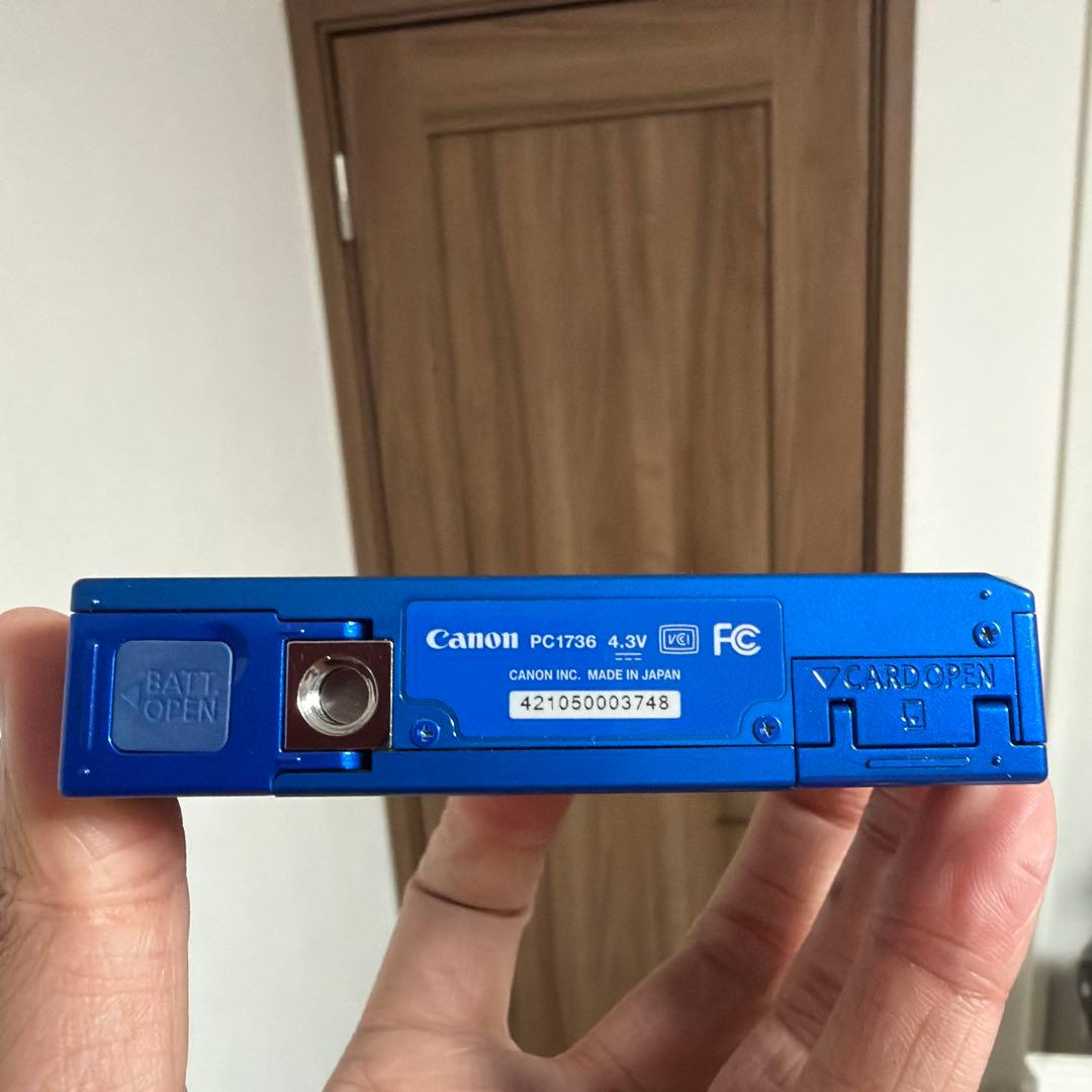 Canon IXY3 青色 デジタルカメラ 充電器付き microSD8G付き