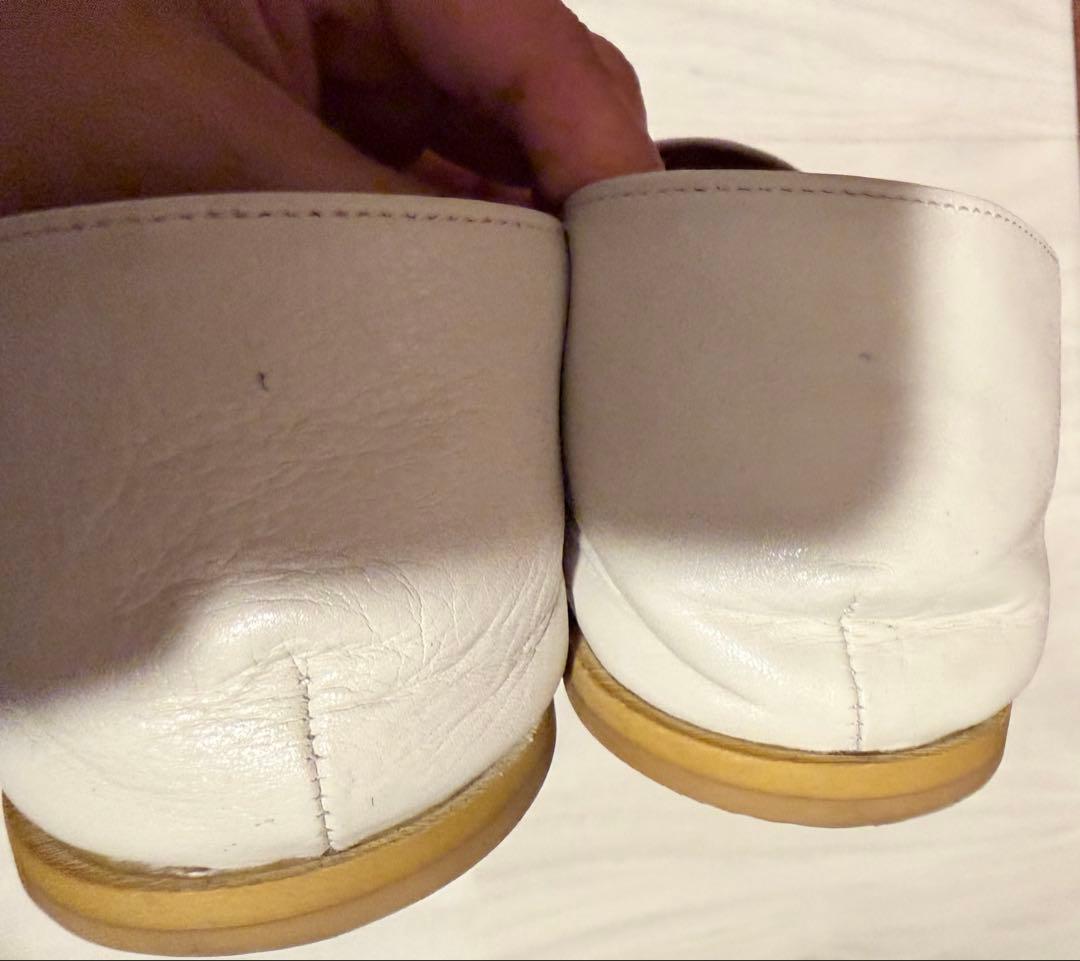 que shoes plain 革靴 プレーン ホワイト