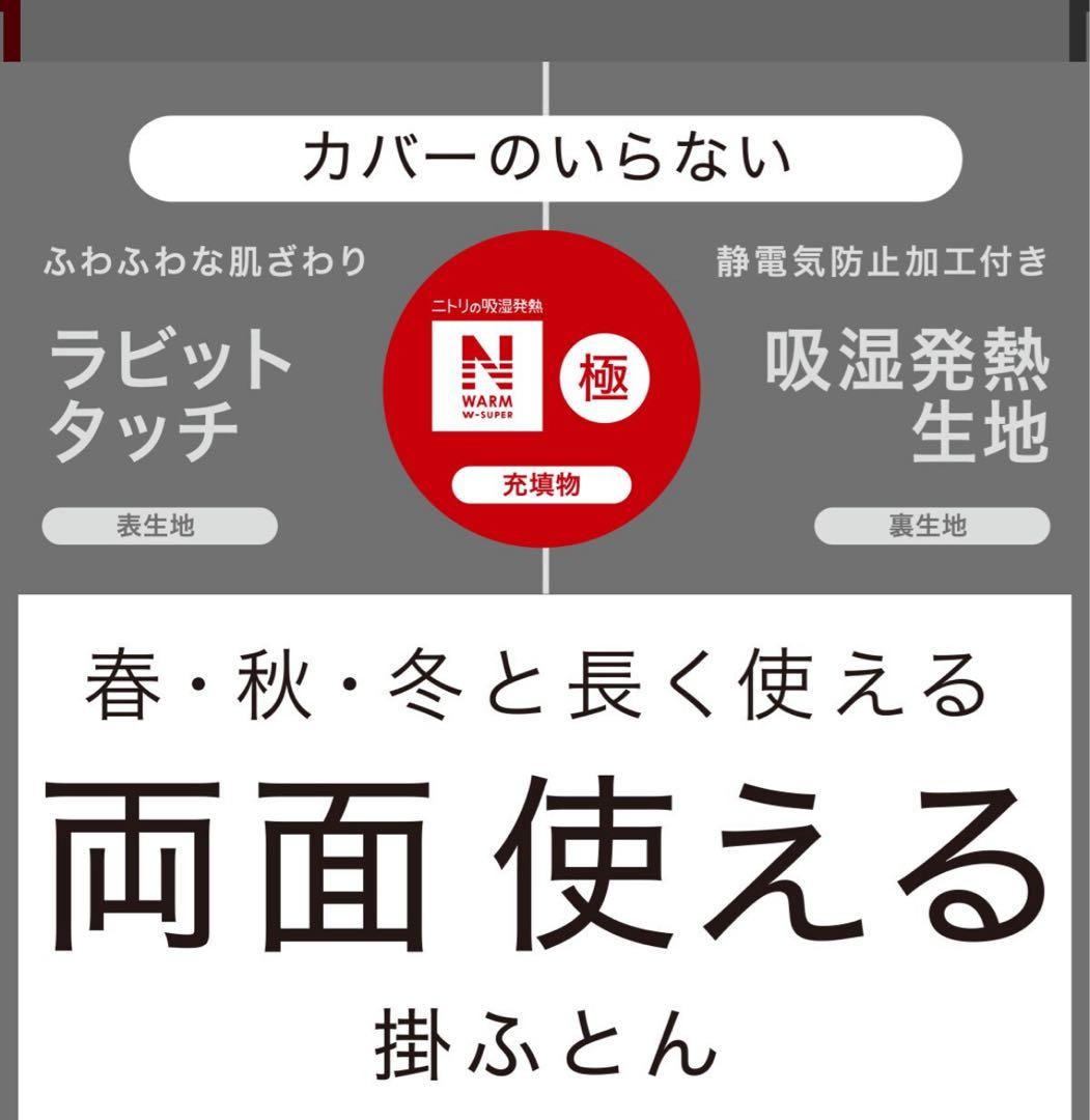 カバーのいらない両面掛ふとん セミダブル　Nウォーム