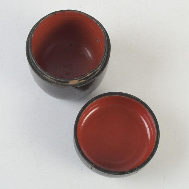 茶道具　時代根來　棗　時代箱　V　9898