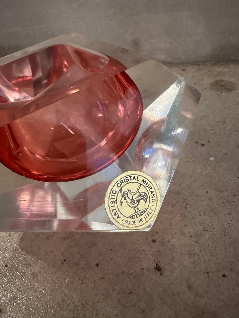 イタリア製　ムラーノガラス灰皿