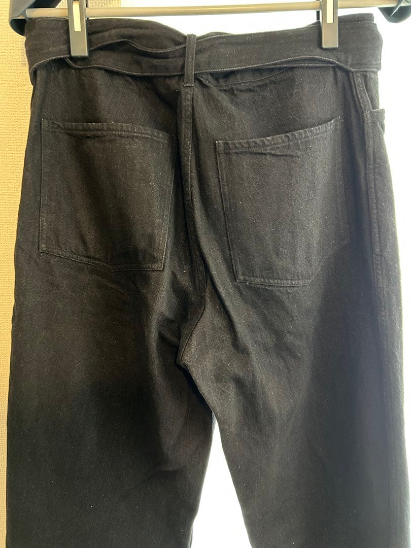 COMOLI ベルテッドデニム 23AWサイズ3 ブラック