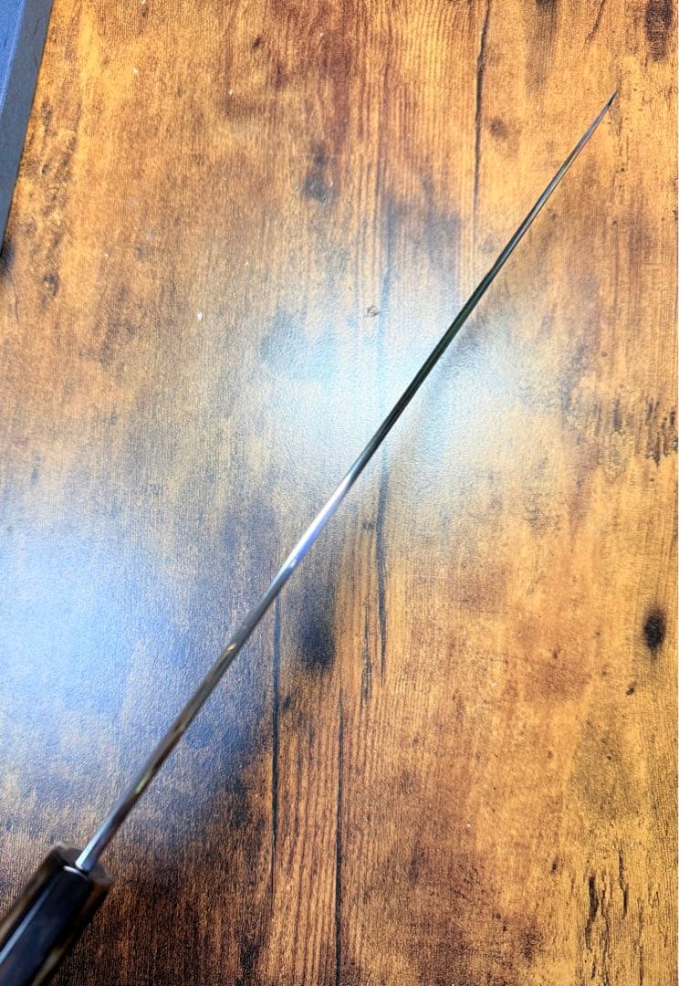 【堺刃物】刺身 柳刃　包丁　尺　銀三鋼　紫檀八角水牛柄　鞘付き