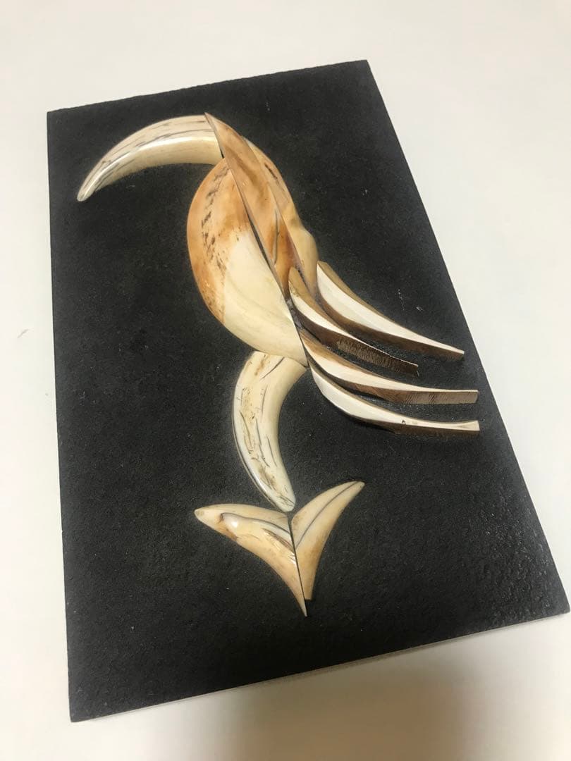 壁掛け　壁飾り　アート　一対の鳥　アフリカ産