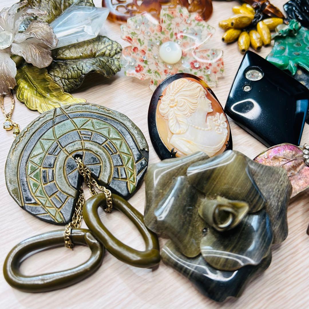 ヴィンテージブローチ コサージュ 百貨店購入品 シルバー