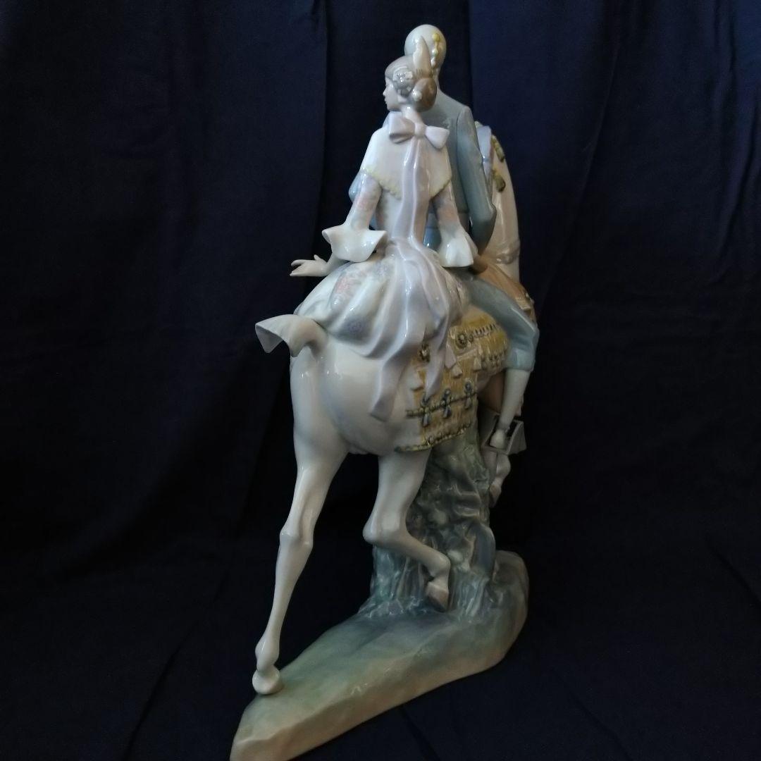 ＊ヨシカネ＊高さ約44cm＊オールドリヤドロ＊【馬上のふたり】＊箱なし