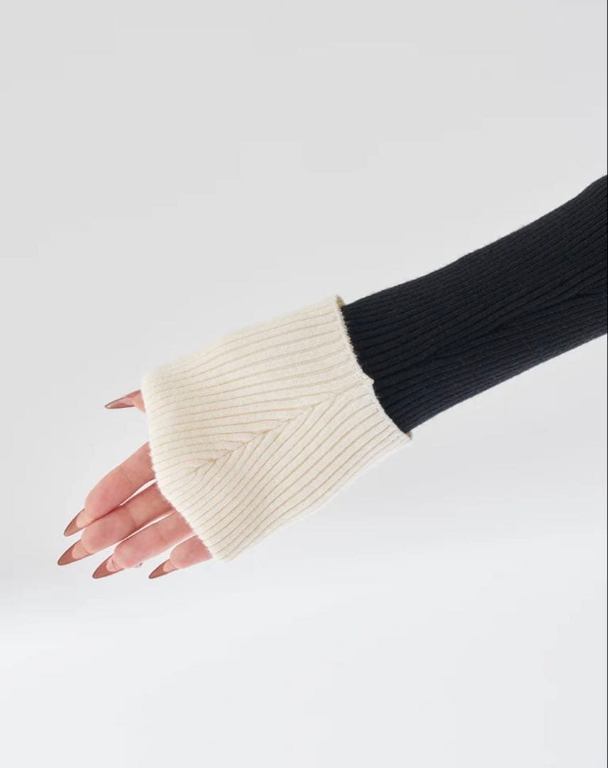 Darich リボンファーフレアニットミニワンピース Freesize