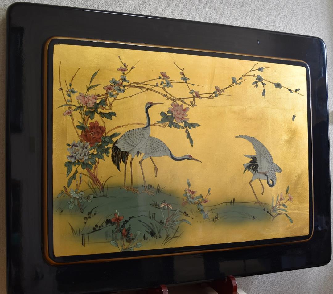 絢爛豪華！！会津若松産、漆絵　衝立　ギフト・開店記念・