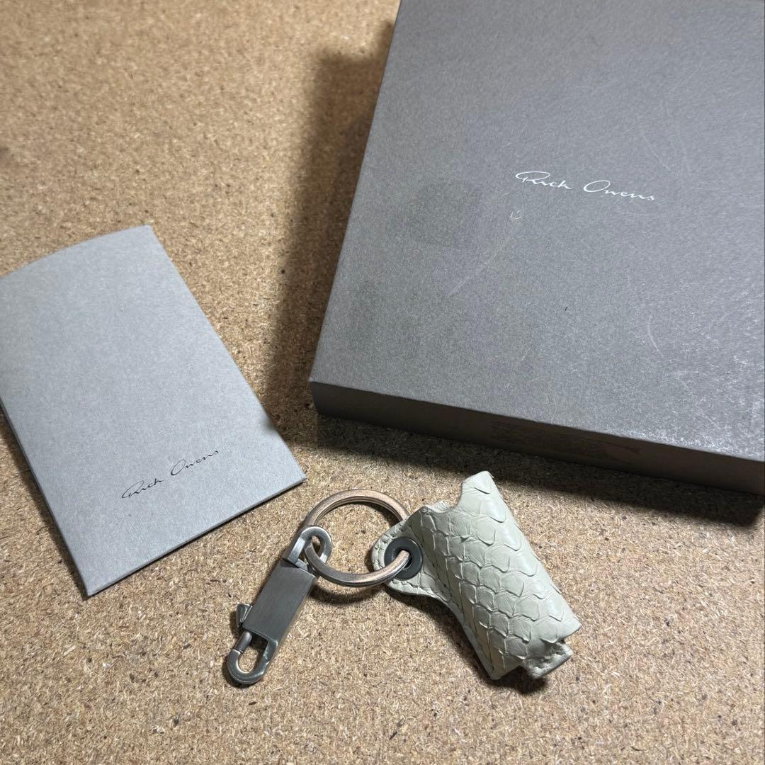 Rick Owens ミニライターホルダー　パイソンレザー　白