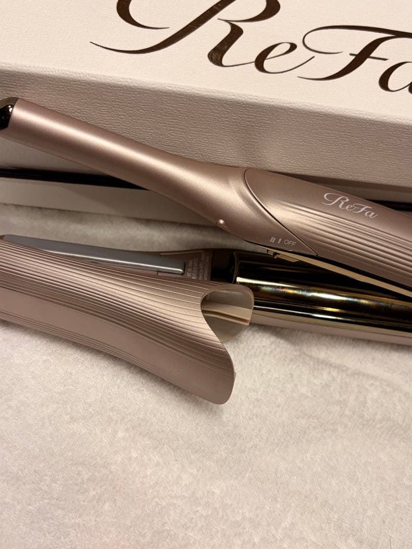 極美品/ReFa フィンガーアイロンST6 シャンパンゴールド