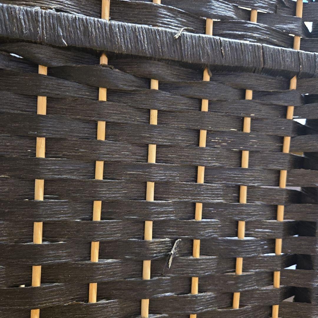【送料込】ダークブラウン パーテーション ウィッカー風