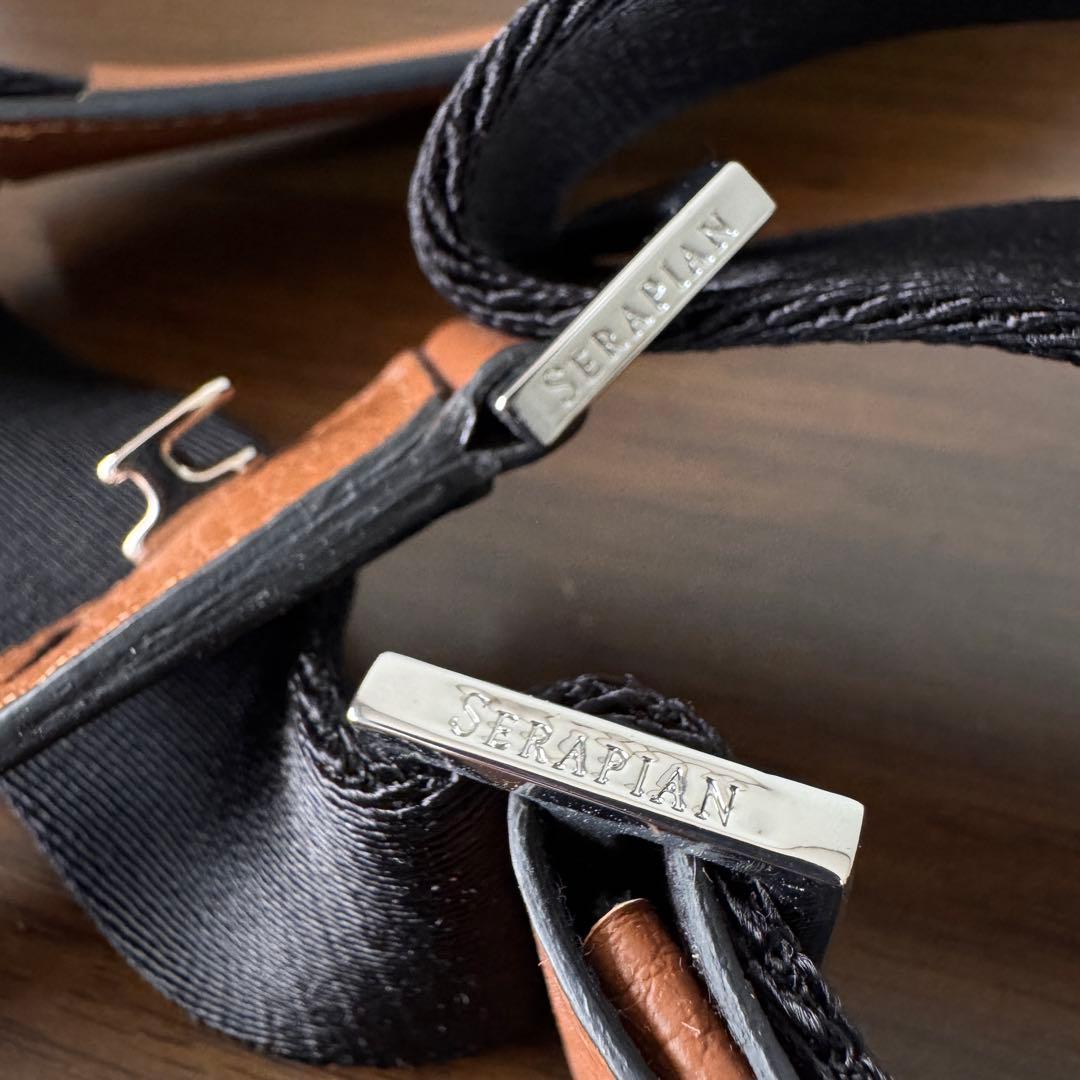 SERAPIAN カシミアレザー製 ラージ ブリーフケース セラピアン ブラウン