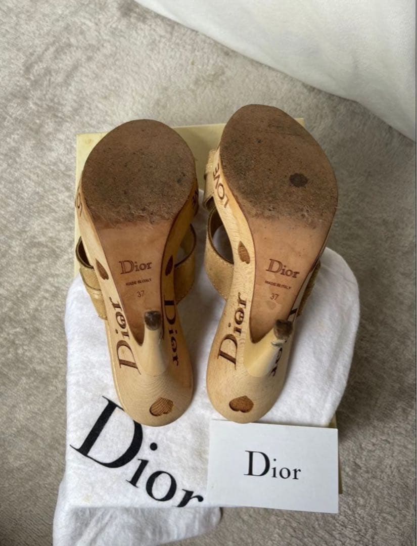 m*い様 Dior ベージュ ハイヒールサンダル 保証カード付き